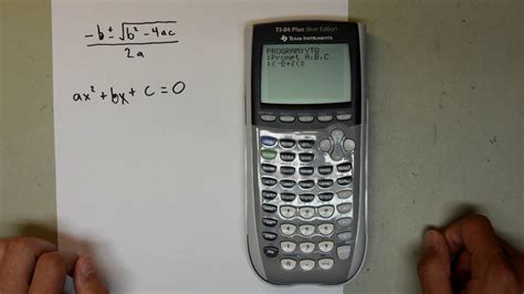 Jan 13, 2020 · How To Solve Equations On Ti 84 Plus Ce You. How To Use The Ti 84 Plus Calculator S Solve Function Dummies. Quadratic Equations On The Ti 83 84 You. How To Use A Graphing Calculator Find The X Intercepts Vertex Of Quadratic Function Precalculus Study Com. How To Program The Quadratic Formula On A Ti 84 Plus Silver Edition Graphing Calculator ... 